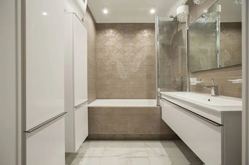Ванная комната - Дизайн квартиры в стиле минимализм