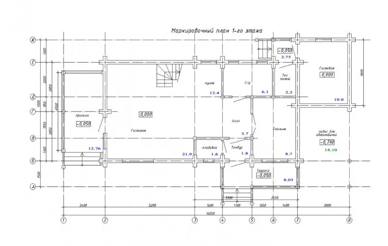 Схема плана 1 этажа