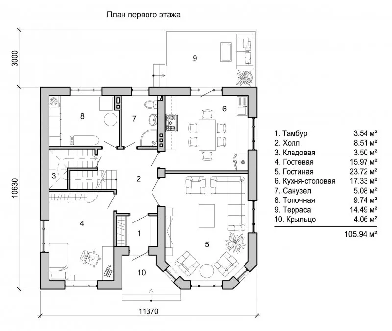 Интересные планировки домов двухэтажных