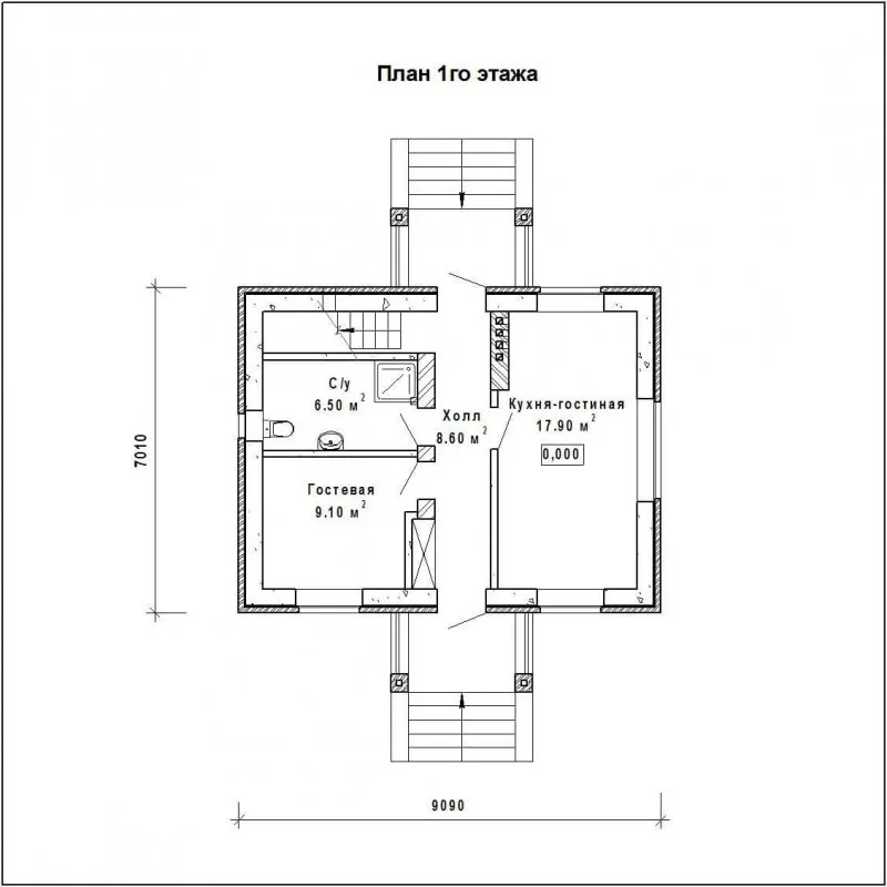 Планировка двухэтажного дома