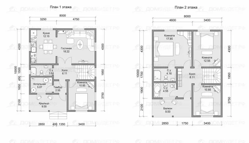 Планировка 2 этажного дома 160 кв м