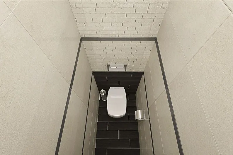 Туалет в хрущевке в стиле минимализм - Дизайн интерьера