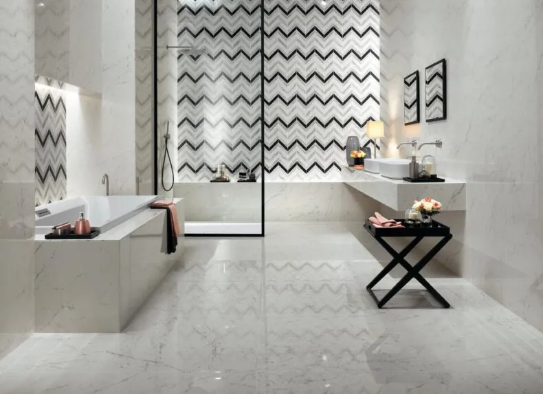 Топ вариантов дизайна ванной под мрамор: как посчитать нужное количество плитки