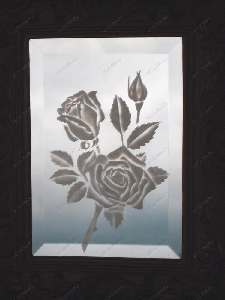 Пескоструйный рисунок роза