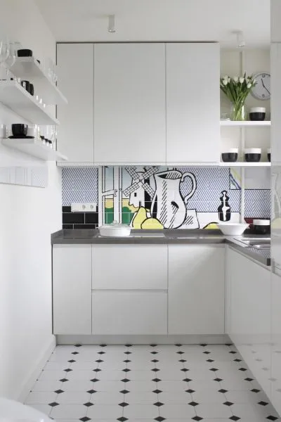 Кухня в студии - стиль минимализм