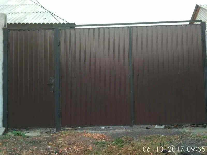 Забор 5 метров в ширину с воротами