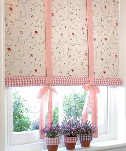 Рулонные шторы с двойным полотном контрастной расцветки