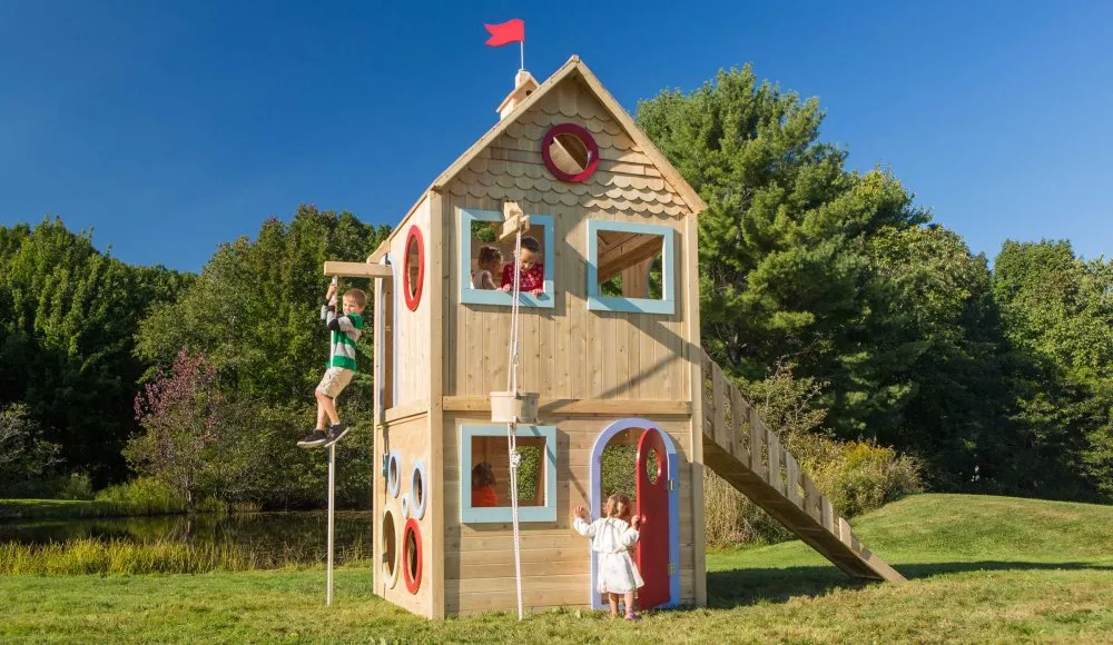 Домик для ребенка на дереве двухэтажный