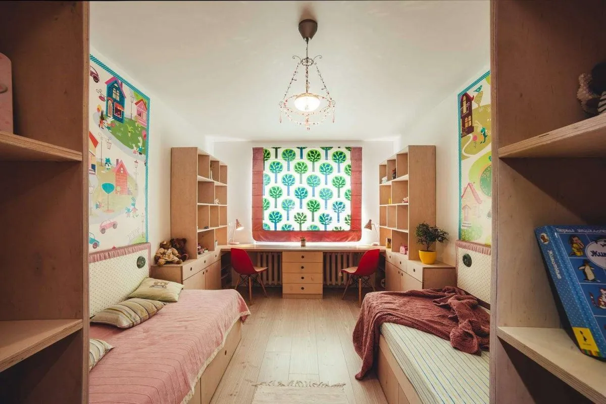 Детская комната 10 кв м для двоих разнополых