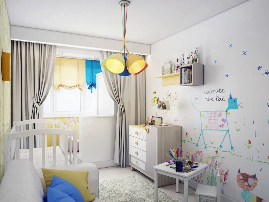 Детская комната для мальчика 1 год
