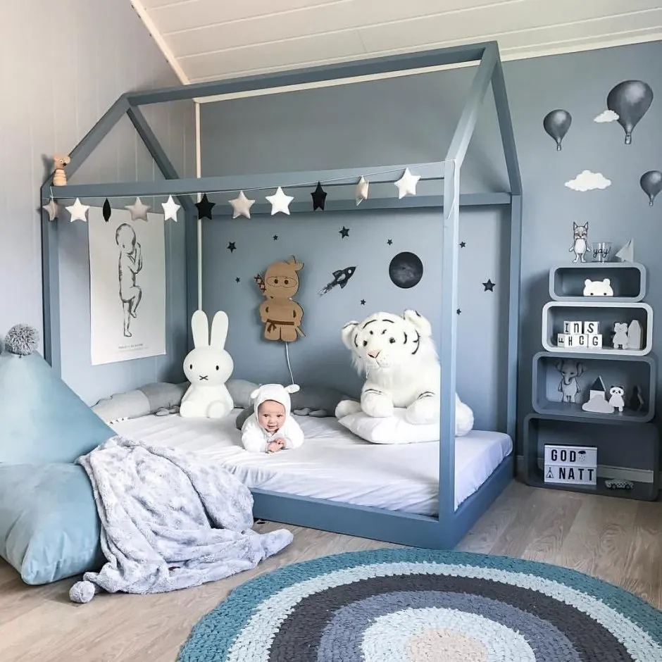 Детская стильная спальня для малыша