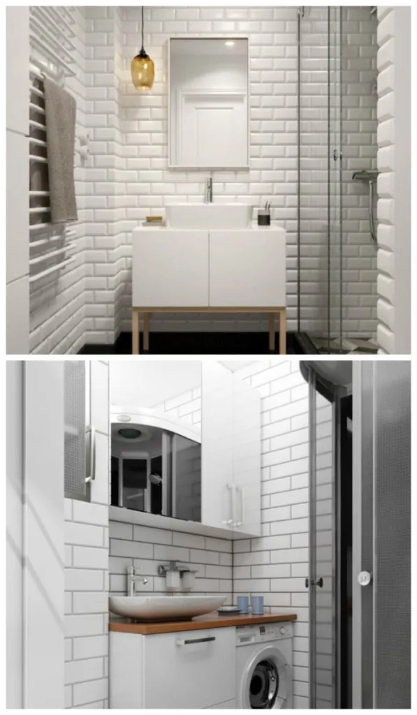 Скандинавский дизайн ванной 2020