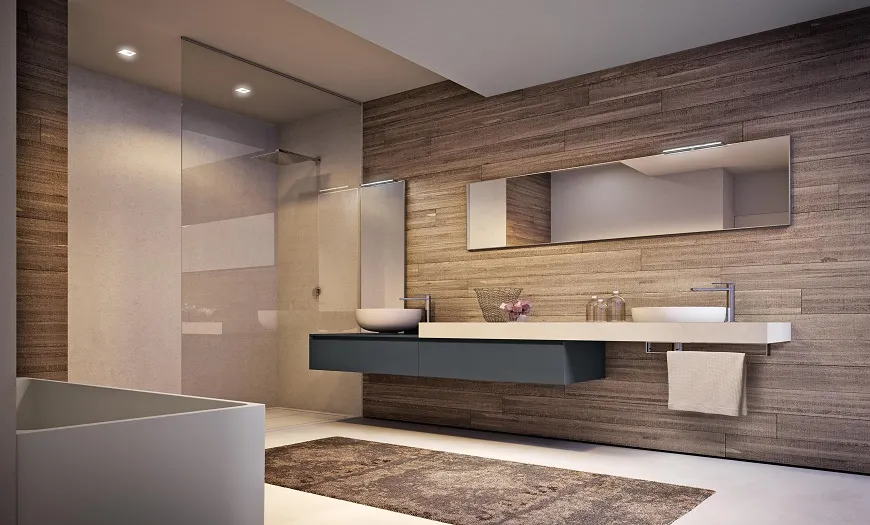 Ванная комната в стиле модерн.