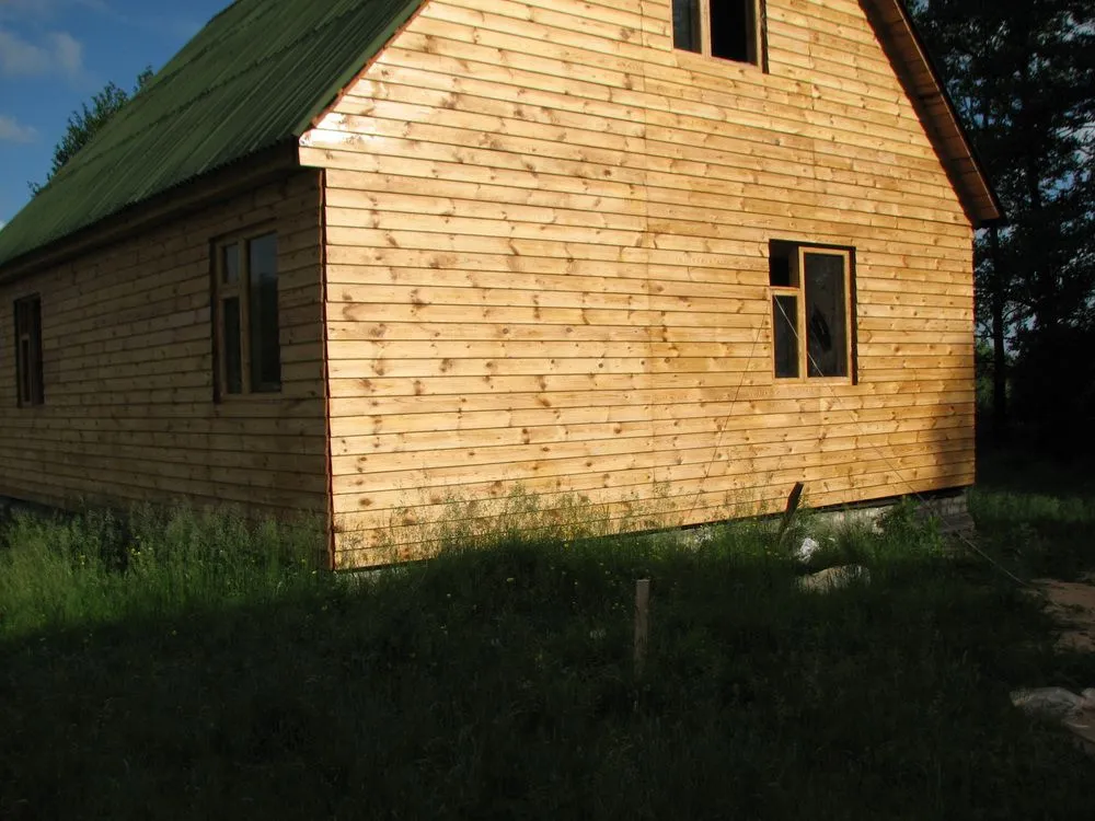 Отделка фасада деревянной вагонкой, горизонтальный метод