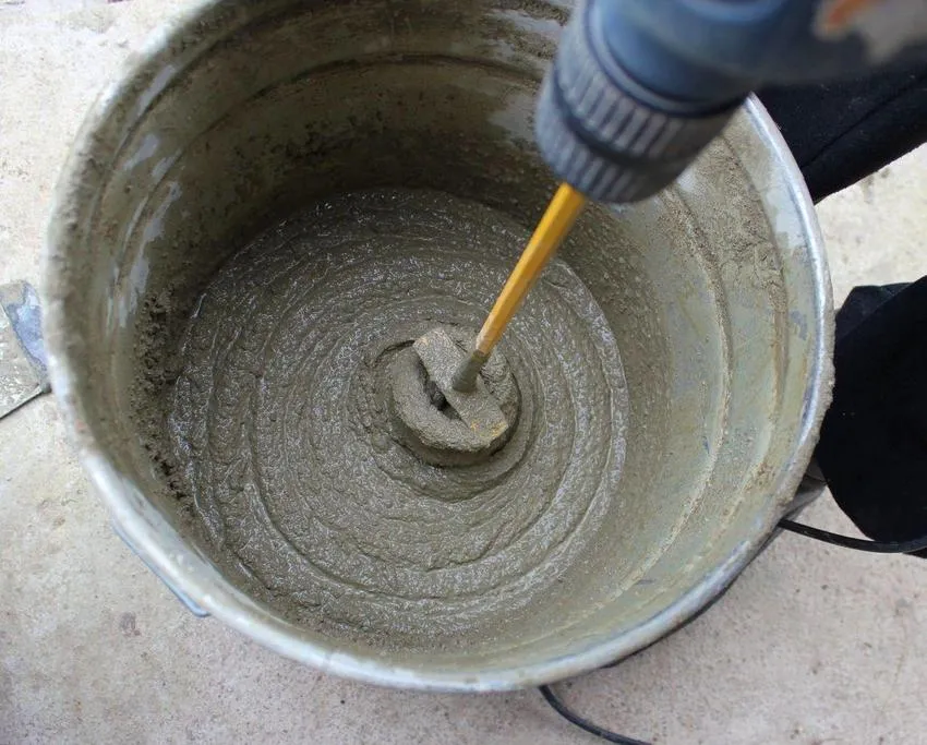 Процесс приготовления бетонного раствора