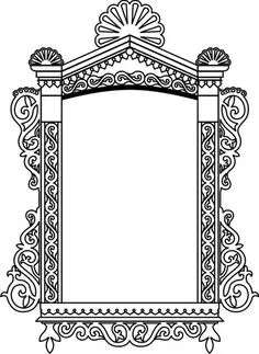 ornate frame Altar, Clip Art Borders, Art Nouveau Illustration, Simple Line Drawings, Modelos 3d, Diy Journal