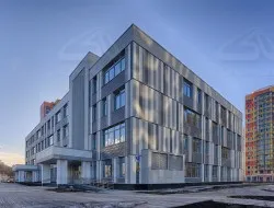 Навесной вентилируемый фасад, г. Москва, ул.Базовская, Общеобразовательная школа на 550 мест