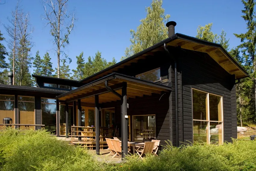 Финский дом строится исключительно из экологически чистых материалов